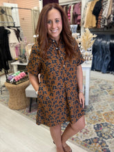 Load image into Gallery viewer, Autumn Bloom Shirt Dress