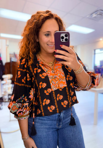 Midnight Bloom Top