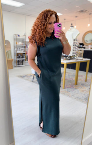 Forest Sleeveless Maxi Dress