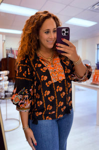 Midnight Bloom Top