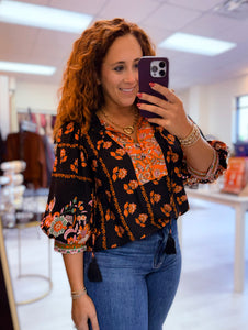 Midnight Bloom Top