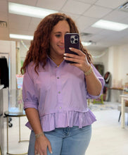 Load image into Gallery viewer, Sweet &amp; Structured Peplum Top