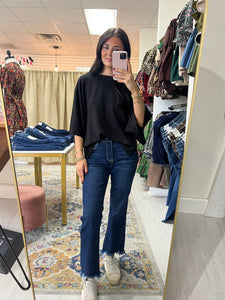 Risen High Rise Crop Jeans