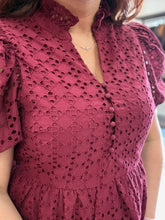Load image into Gallery viewer, The Ruby Rose Eyelet Top