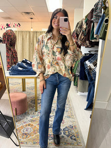 Risen Mid Rise Straight Jeans
