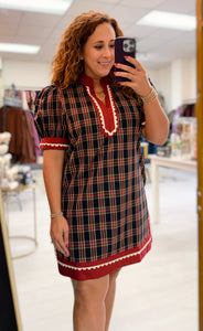 Holiday Plaid Mini Dress