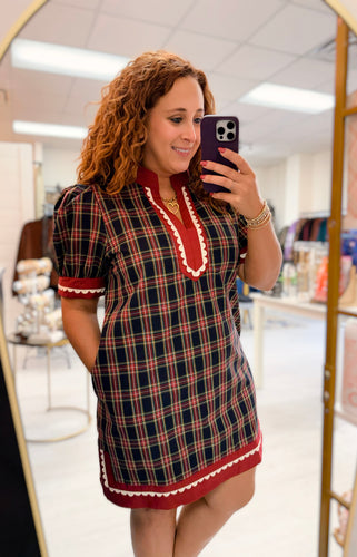Holiday Plaid Mini Dress