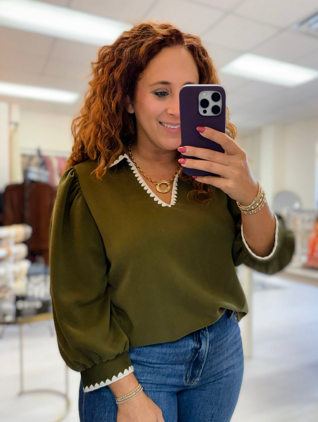 Olive Charm Top
