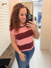 Load image into Gallery viewer, Berry Bliss Stripe Top