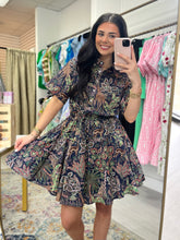 Load image into Gallery viewer, Wild Garden Peplum Dress