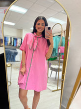 Load image into Gallery viewer, Blushing Bow Tie-Neck Dress