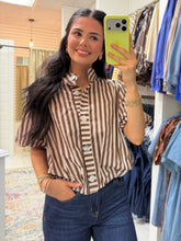 Load image into Gallery viewer, Chocolate Dream Stripe Top
