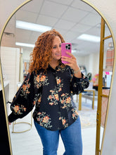 Load image into Gallery viewer, Midnight Bloom Button Down Top