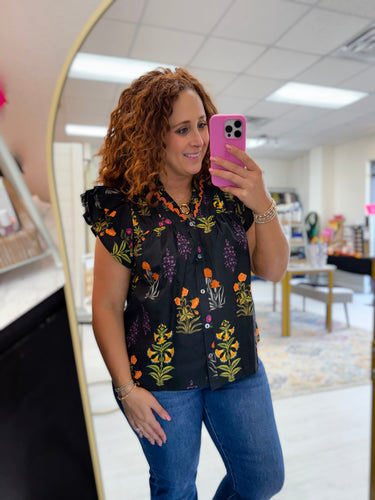 Midnight Bloom Top