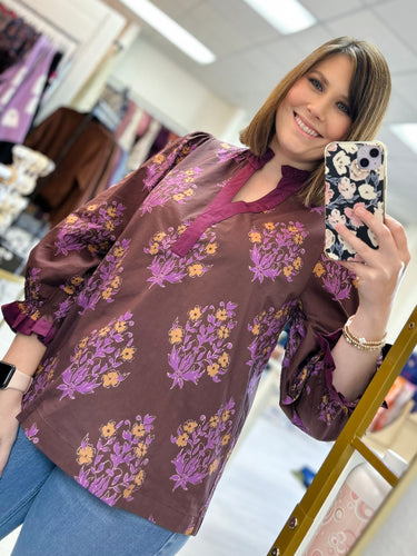 Violet Bloom Top