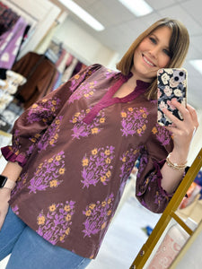 Violet Bloom Top